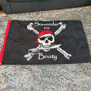 😀Black and Red Pirate Skull Tapestry Wall Decor⭐️